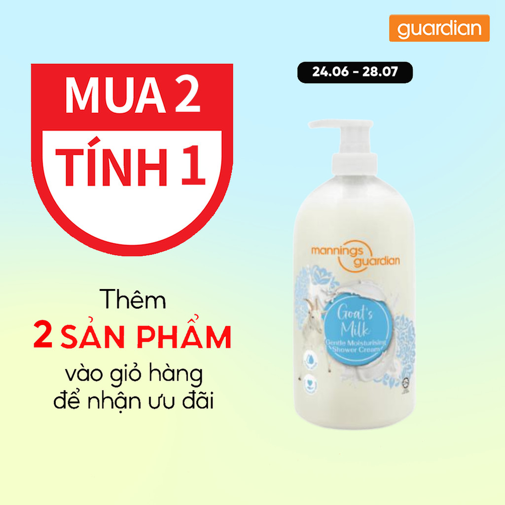 Sữa Tắm Dưỡng Ẩm Mannings Guardian Moisturising Shower Cream 1L | Guardian Việt Nam