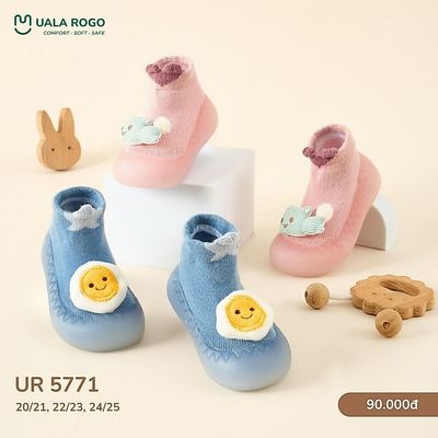 Giày bún tập đi cho bé Ualarogo đế Silicone mềm dẻo chống trượt an toàn 5771 bảo vệ ngón thoáng khí 5642
