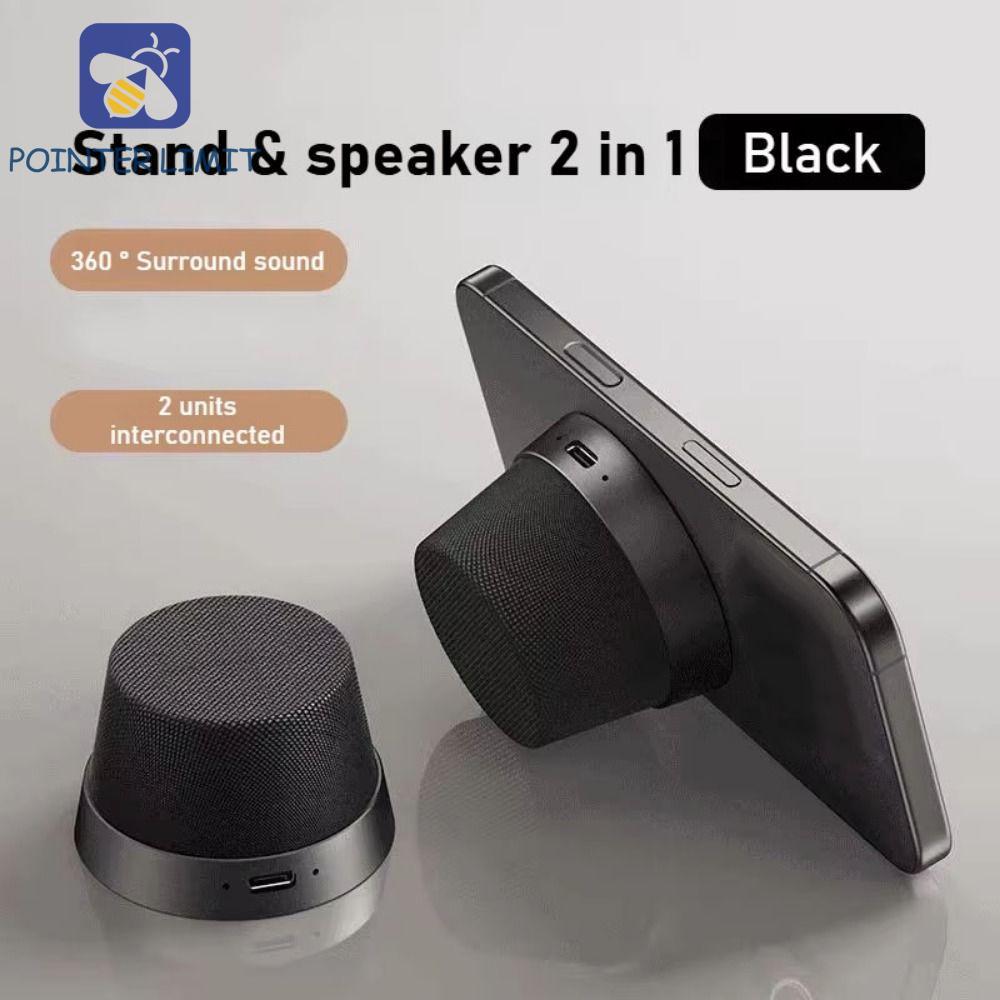 Loa Bluetooth GIỚI HẠN POINTER, Loa Bluetooth không dây mini di động 2 trong 1, Giá đỡ điện thoại kh