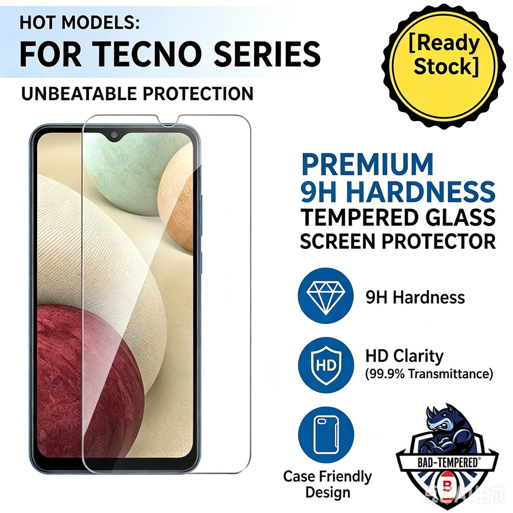 Kính Cường Lực 9H Tecno Cho Spark Go 1 2 9 10 20 30 40 50 POP 6 7 8 9 10 Bảo Vệ Màn Hình