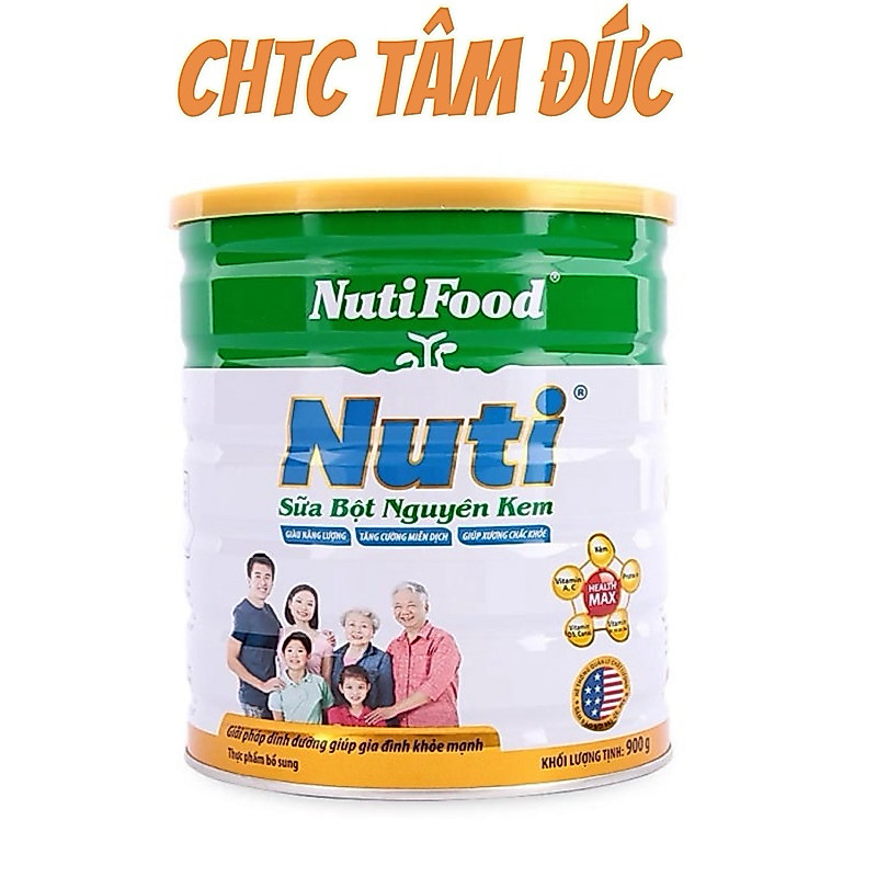 Combo 3 lon Sữa bột nguyên kem NutiFood lon 900g
