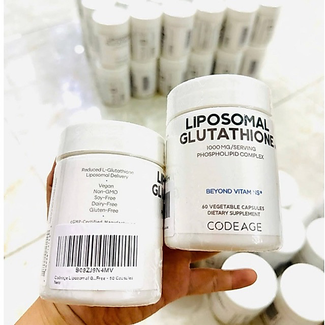 [ Hàng Mỹ Air] Hộp 60 Viên Codeage Liposomal Glutathione 1000mg Mỹ
