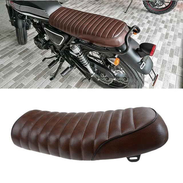 Yên đơn độ gù Cafe Racer xe máy Honda CG125 đệm mút bọc da nỉ cao cấp phong cách cổ điển sành điệu g