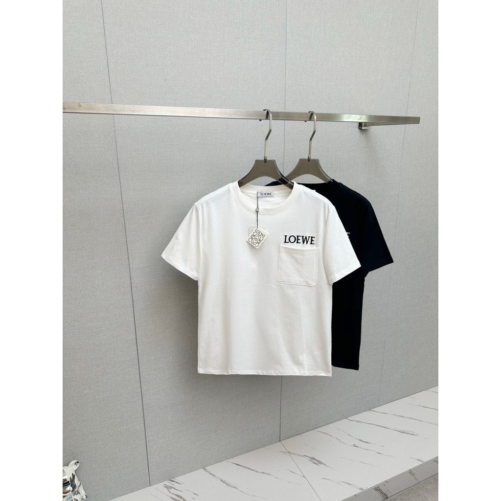 LOEWE Mùa Hè Áo Thun Tay Ngắn Kích Thước Lớn Phong Cách Cổ Điển Phong Cách Mỹ Hợp Thời Trang Thoải M