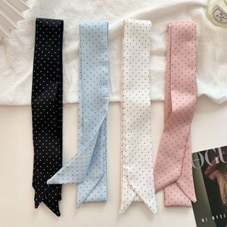 Phong Cách Hàn Quốc Mùa Xuân Mới Chấm In Khăn Cổ Màu Hồng Khăn Lau Cho Túi Tay Cầm Băng Đô Cho Nữ Phụ Kiện Tóc Cho Nữ SJ0882