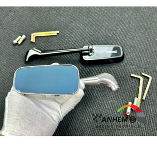  Gương Chiếu Hậu H2C Chân Ngắn - Chân Dài Mặt Kính xanh chống chói Nhôm CnC Cao Cấp Gắn Xe máy TẶNG KÈM PHỤ KIỆN GẮN 