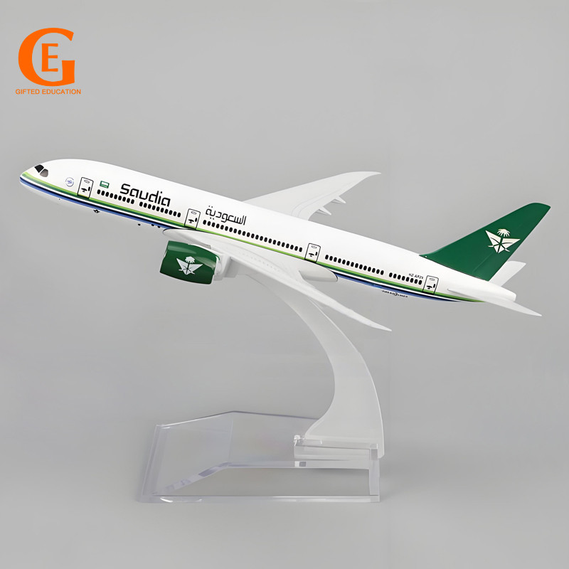 Ả Rập Saudi Airlines Boeing 787 Máy bay Model 1: 400 Diecast Metal B787 Máy bay Đồ chơi