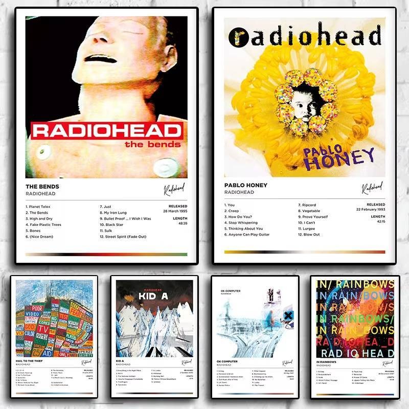The Bends - Hình ảnh bìa Album nhạc Rock phổ biến, ArtistBand Radiohead, Poster Thích hợp cho phòng,