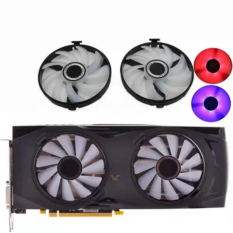 2 Chiếc FDC10U12S9-C RX 470 GPU Quạt Làm Mát Cho XFX AMD Radeon RX 470 480 580 RX580 RX480 RX470 Phi