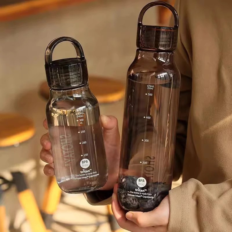 670ml Thời Trang Tritan Chất Liệu Bình Nước, cốc nước ngoài trời cho học sinh，Chịu nhiệt cao, tiện lợi và bền