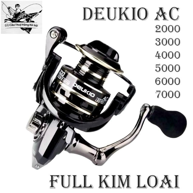 Máy Câu Cá Deukio AC 2000–7000 – Cối Kim Loại Siêu Bền, Câu Lure & Lăng Xê Cho Máy Đứng