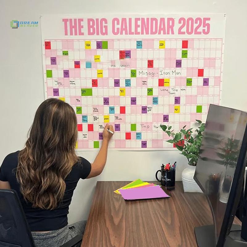 [Dream Weaver] Lịch treo tường 2025 Lịch xóa khô lớn cho tường, Công cụ lập kế hoạch lịch gia đình 1