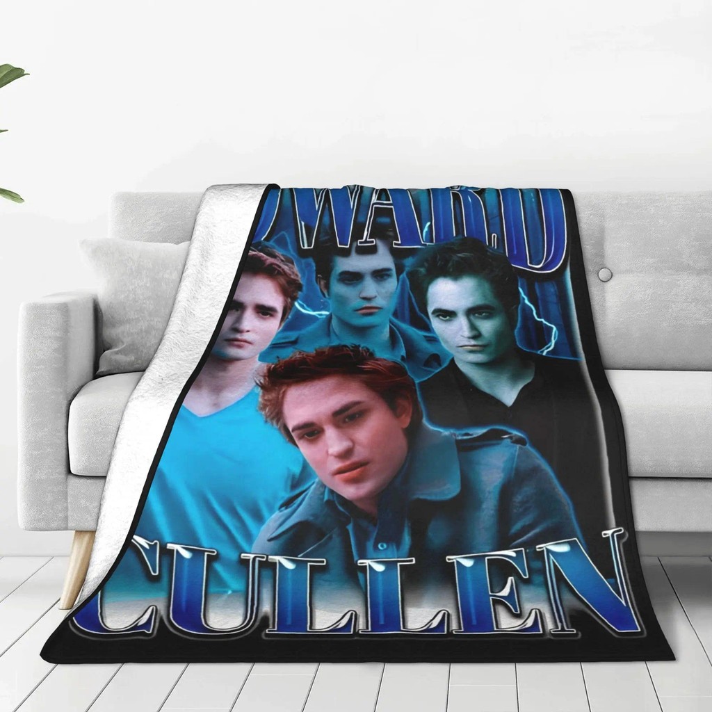 Edward Cullen Retro Ném Chăn Mềm Flannel Trang Trí Cho Sofa Du Lịch Thoáng Khí Sang Trọng Quilt