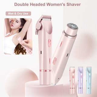Máy Cạo Râu Hai Đầu Chống Thấm Nước 2 Trong 1 Tông Đơ Điện Cho Nữ Dụng Cụ Tẩy Lông Pubic Riêng