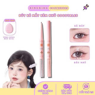   HỎA TỐC GOGOTALES Bút Kẻ Mắt 2 Đầu GogoTales kèm nhũ  Eyeliner Lâu Trôi Nhũ Kim Tuyến XINGXINGCOSMETICS 