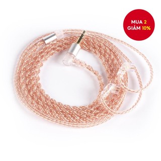Kbear 2PIN MMCX QDC TFZ IEM Cáp 4 lõi Dây thay thế tai nghe bằng đồng nguyên chất có phích cắm 3,5 mm cho KZ ZST ZSN PRO X EDX PRO ZS10 PRO DQS AS10 CCA CRA C10 KBEAR KS1 KS2