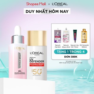 Bộ serum Glycolic Bright 8% [Melasyl + Glycolic + Niacinamide] L’Oréal Paris 30ml & Sữa Chống Nắng Phổ Rộng 50ml