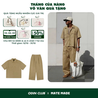 Set bộ kaki gió Noirsh ODIN CLUB, Bộ quần áo thời trang unisex chất liệu kaki