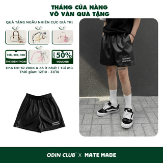 Quần Short Da Leather ODIN CLUB, Quần đùi form trên gối chất liệu da, có thể giặt máy