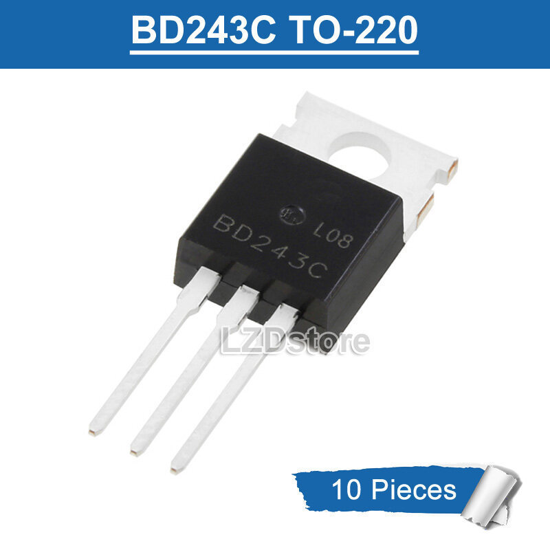 10 chiếc BD243C TO220 BD243CG BD243 TO-220 6A / 100V Darlington NPN Điện Transistor IC gốc mới