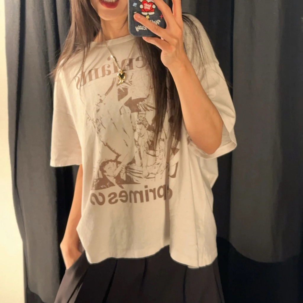 EB0V ERD Mourning Rich Young Man Cartoon Comic Youth Popular Round Neck Personalized Short Sleeve T 