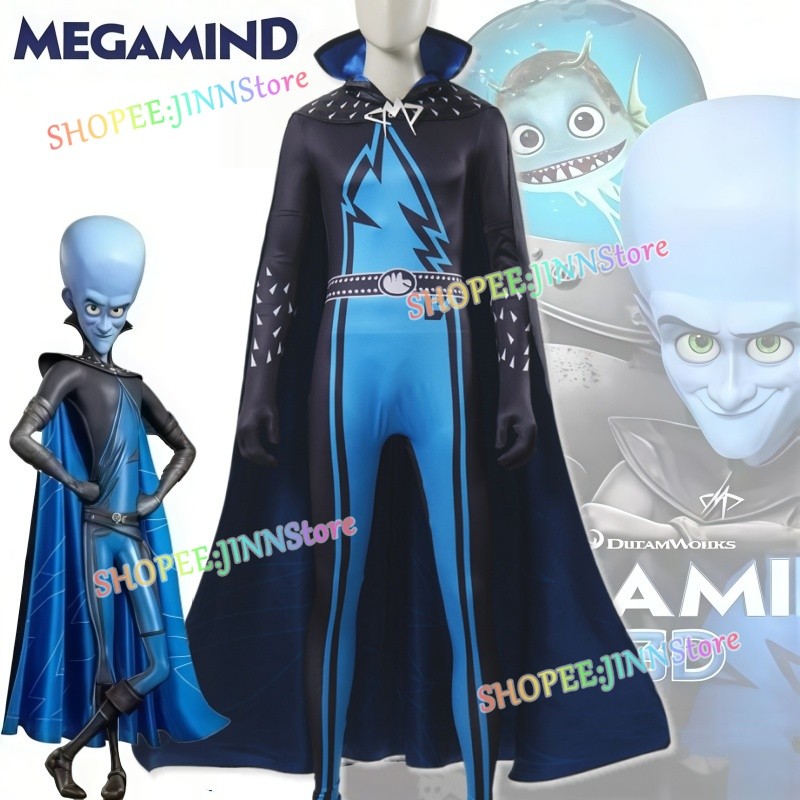 -JINN-MEGAMIND Trang Phục Hóa Trang METRO MAN TIGHTEN Vai Trò Chơi Carnival Đảng Truyện Tranh Con Ho