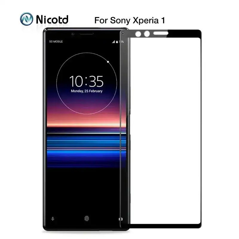 Thích hợp cho phim cường lực phủ toàn diện Sony Xperia 1, bảo vệ màn hình chống cháy nổ, Thích hợp c