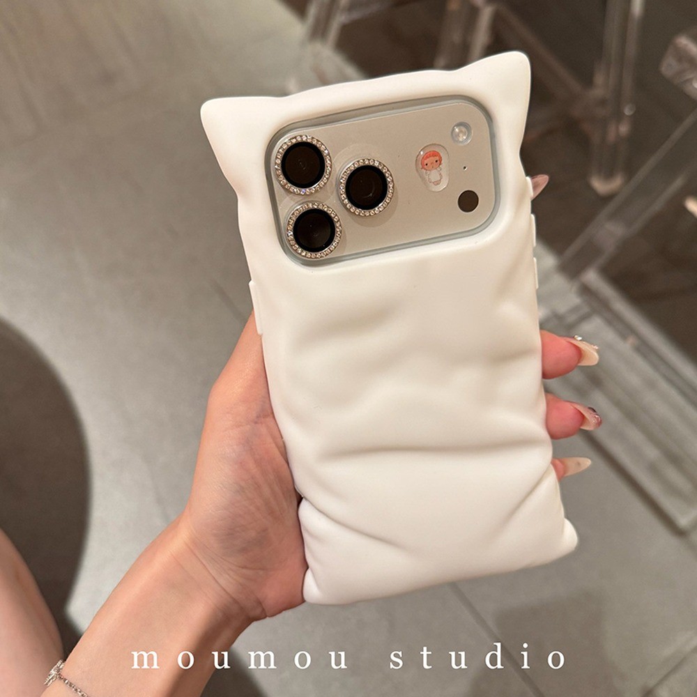 Ốp Lưng Iphone Silicon Mềm Iphone 17 Pro Max Hàn Quốc 3D Gối Iphone 14 Pro Max Vỏ Bảo Vệ Chống Sốc T