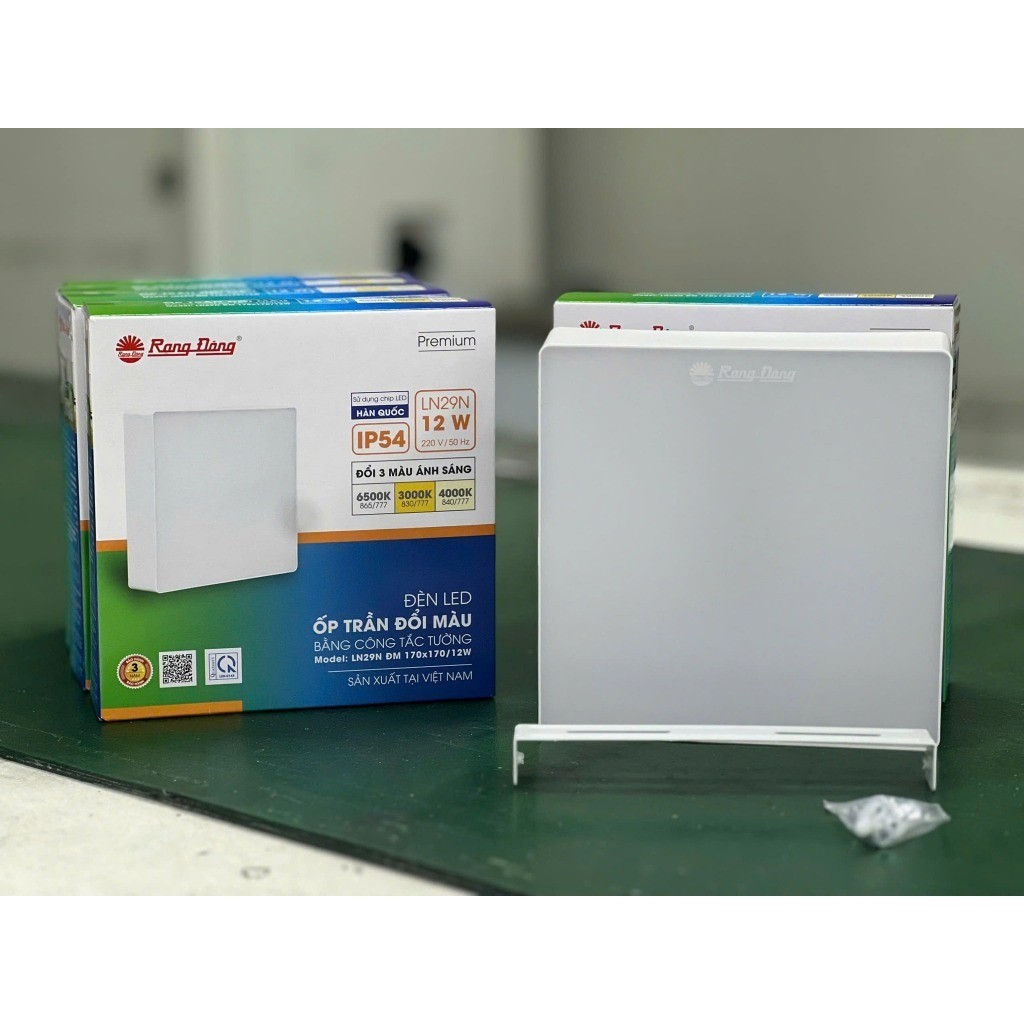 [RẠNG ĐÔNG] Đèn LED Ốp Trần Tròn, Vuông LN29N 12W,18W, 24W BẢO HÀNH 24 Tháng.