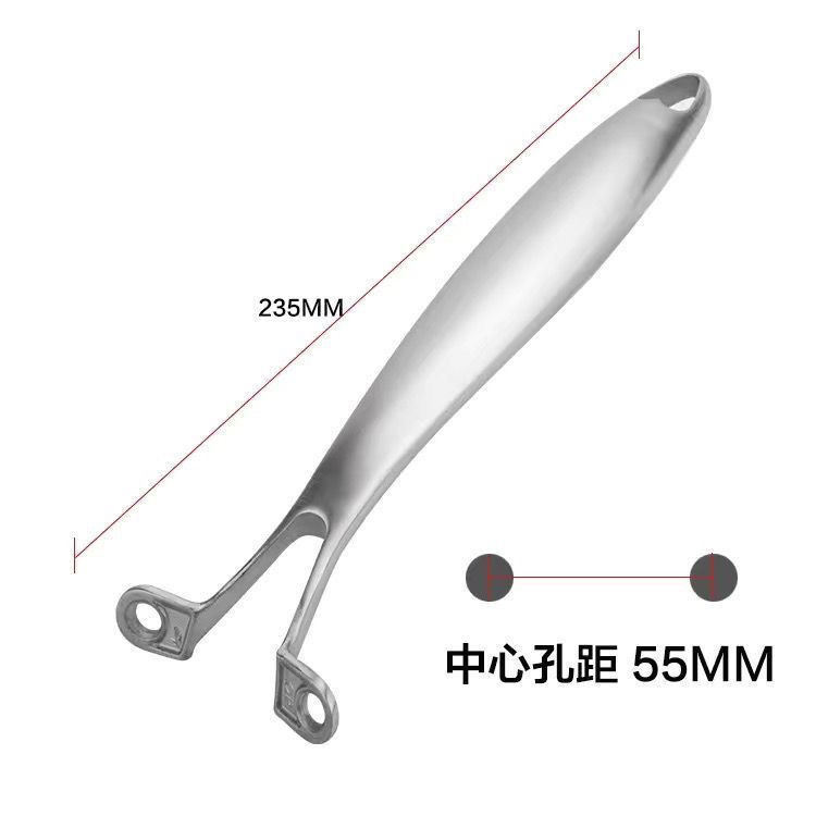 Recommended by the Seller#Wok Handle Stainless Steel Two-Hole Iron Pot Handle Spatula Cooking Pan Ha
