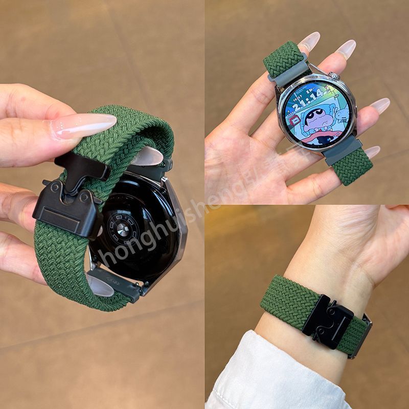 Thích hợp cho Huawei runner2 Dây đeo 5Pro Bện watch6Pro Nylon GT2 Dù gt6 Dây đeo cổ tay phong cách m