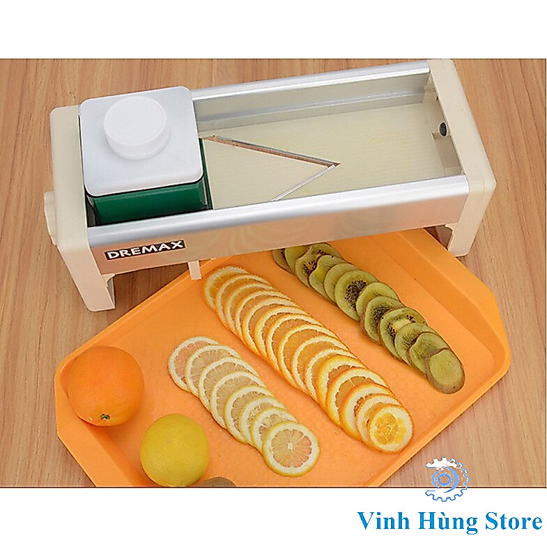 Máy cắt lát trái cây, máy thái lát hoa quả đa năng thái mỏng chỉnh độ dày 0 - 12 mm