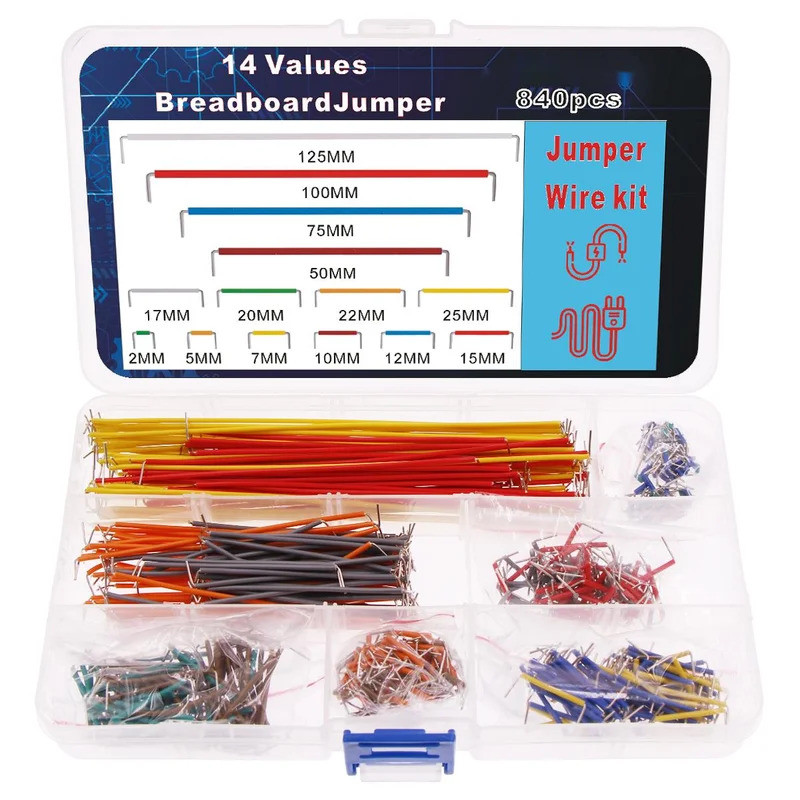 140 Chiếc 560 Chiếc 840 Chiếc Preformed Breadboard Jumper Dây Bộ 14 Vaules Jumper Cho Breadboard Pro