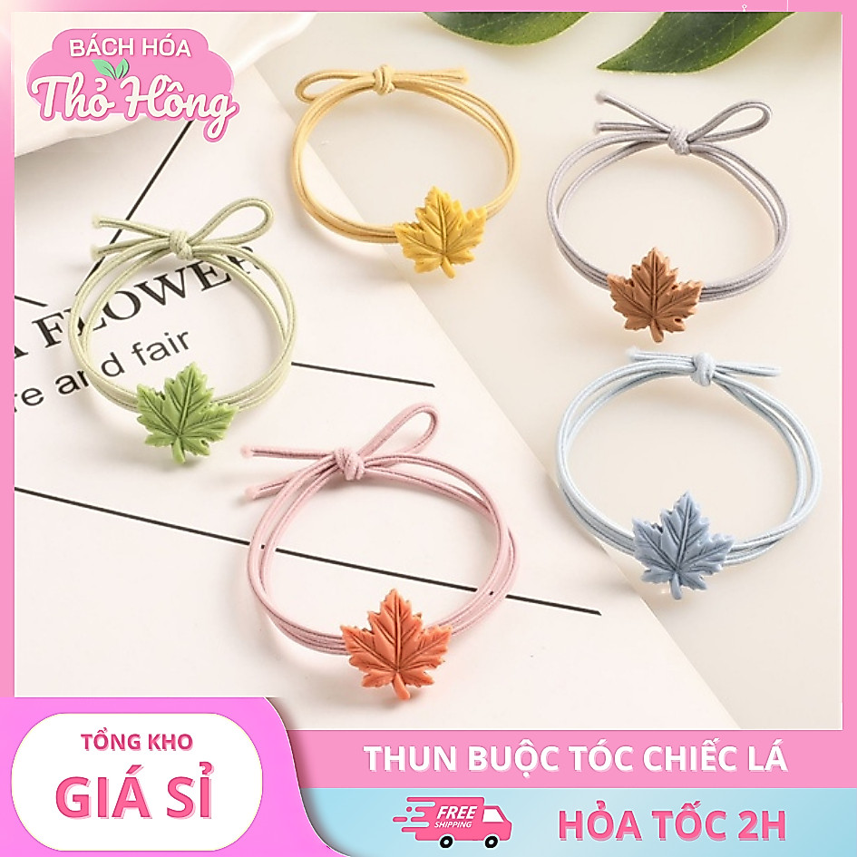 3 Thun Buộc Tóc Chiếc Lá