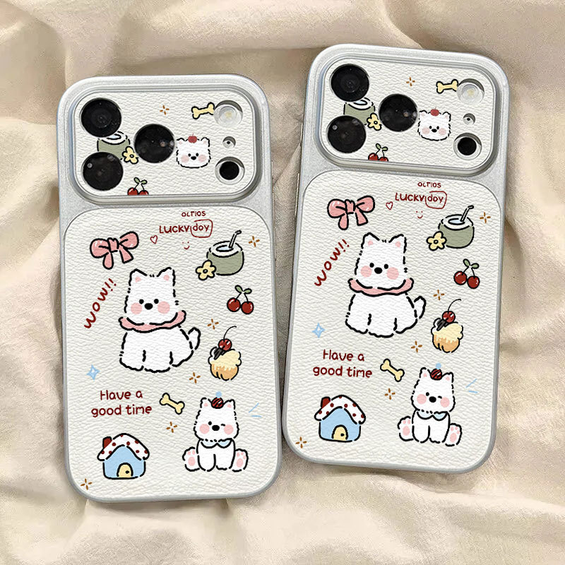 cute puppy Case for iPhone 7 8 Plus iPhone 11 13 12 14 15 Pro Max Xs Max Phone Case Skin-Friendly Si