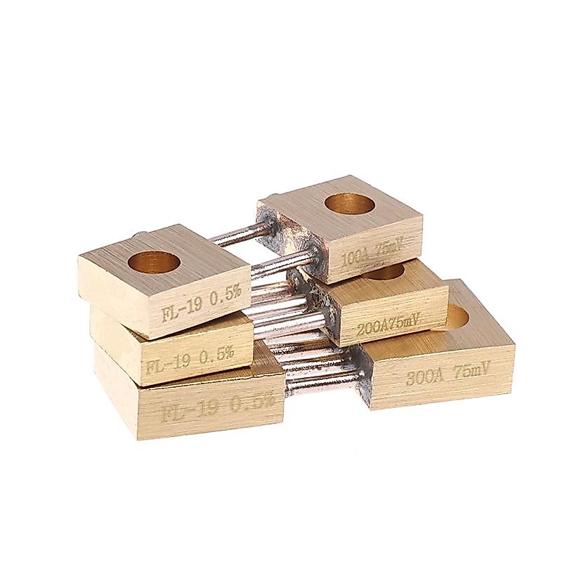 FL-19 Shunt 300A 200A 100A 75mV Ampe kế Shunt Điện trở cho Vôn kế kỹ thuật số Đồng hồ đo dòng điện m