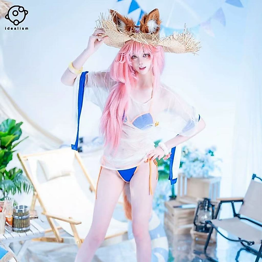 FATFATE FGO Tamamo no Mae cosplay bikini trang phục chơi game