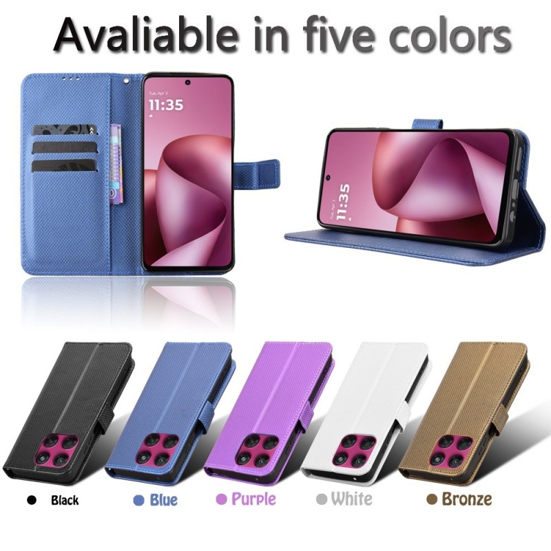 Dành Cho Motorola Moto G37 / G47 Ốp Lưng Lật Sang Trọng Ví Da PU Túi Điện Thoại Cho Motorola G37 Vỏ 