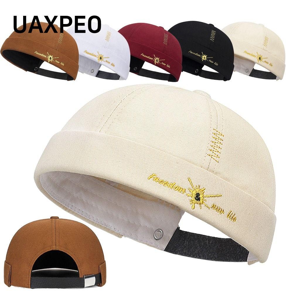 Mũ không vành Docker điều chỉnh được, màu đơn giản; mũ summer cotton classic straw hat