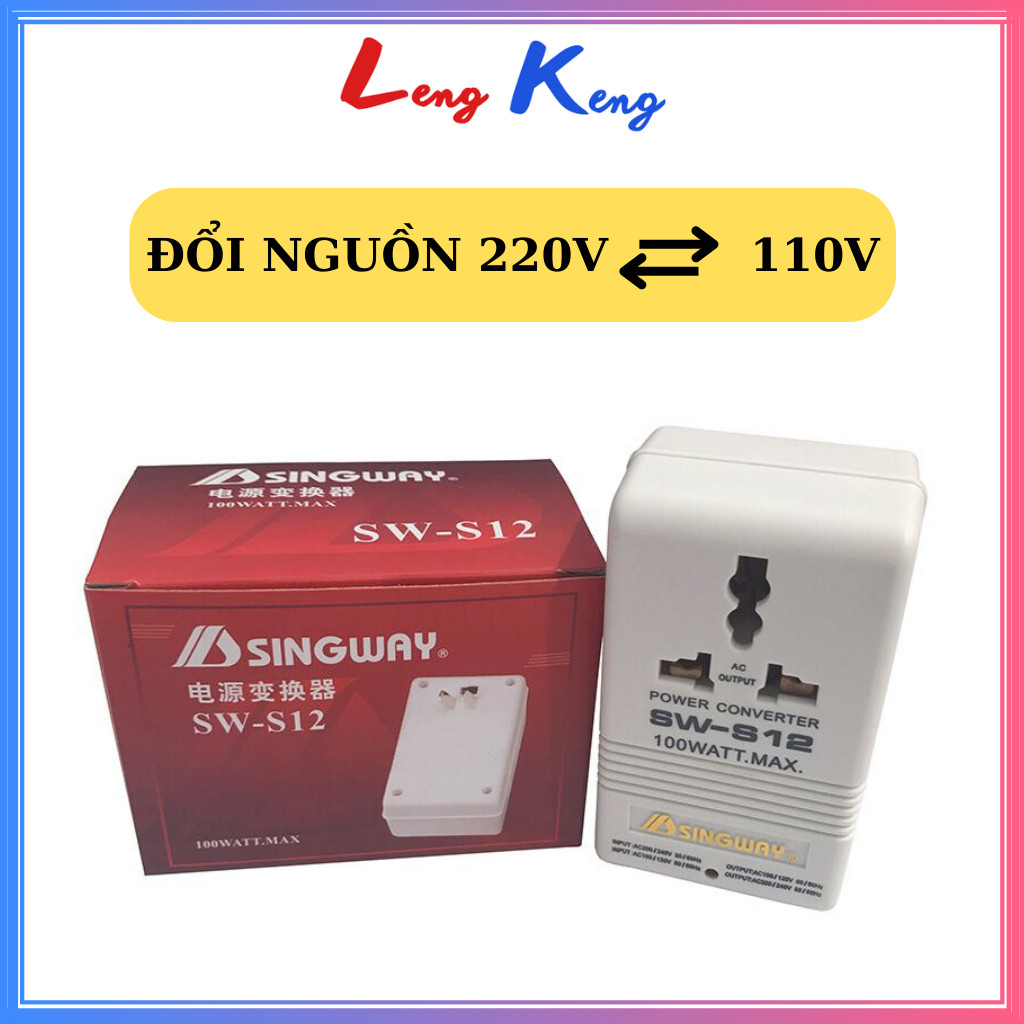 Cục đổi nguồn điện 110v sang 220v Singway100| Bộ đổi nguồn 220v sang 110v của Nhật | Biến áp 220v sa