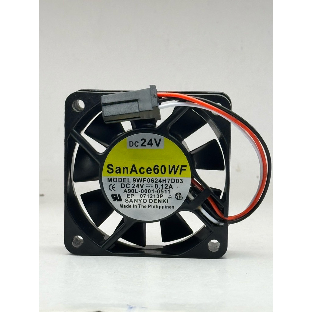 Sản phẩm mới SanAce60WF MODEL 9WF0624H7D03 DC 24V - = 0.12A ᆞ A90L-0001-0511 EP 071213P A SANYO DENK