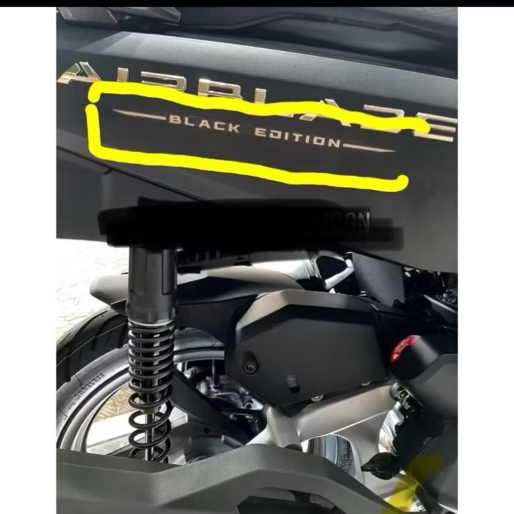 Tem ốp sườn Honda AB 125 150 Black Edition 2021-2024, tem sườn xe AB 125 2023 2024 chính hãng.