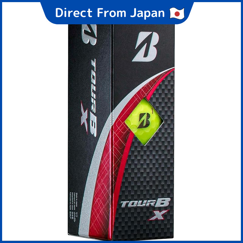 BRIDGESTONE Golf Balls TOUR B X 2024 Model Sleeve Box, 3 Balls, Yellow B4YXJ
