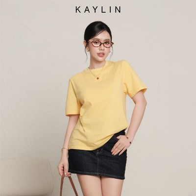 Chân váy JEAN KAYLIN form mini chất vải denim dầy dặn phong cách BST Hè 2025 - N2456