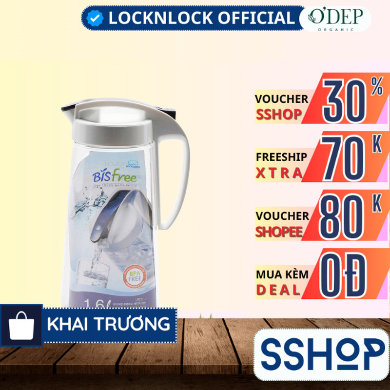 Bình nước LocknLock One Touch 1.6L Chính hãng ABF631 - SSHOP SSO