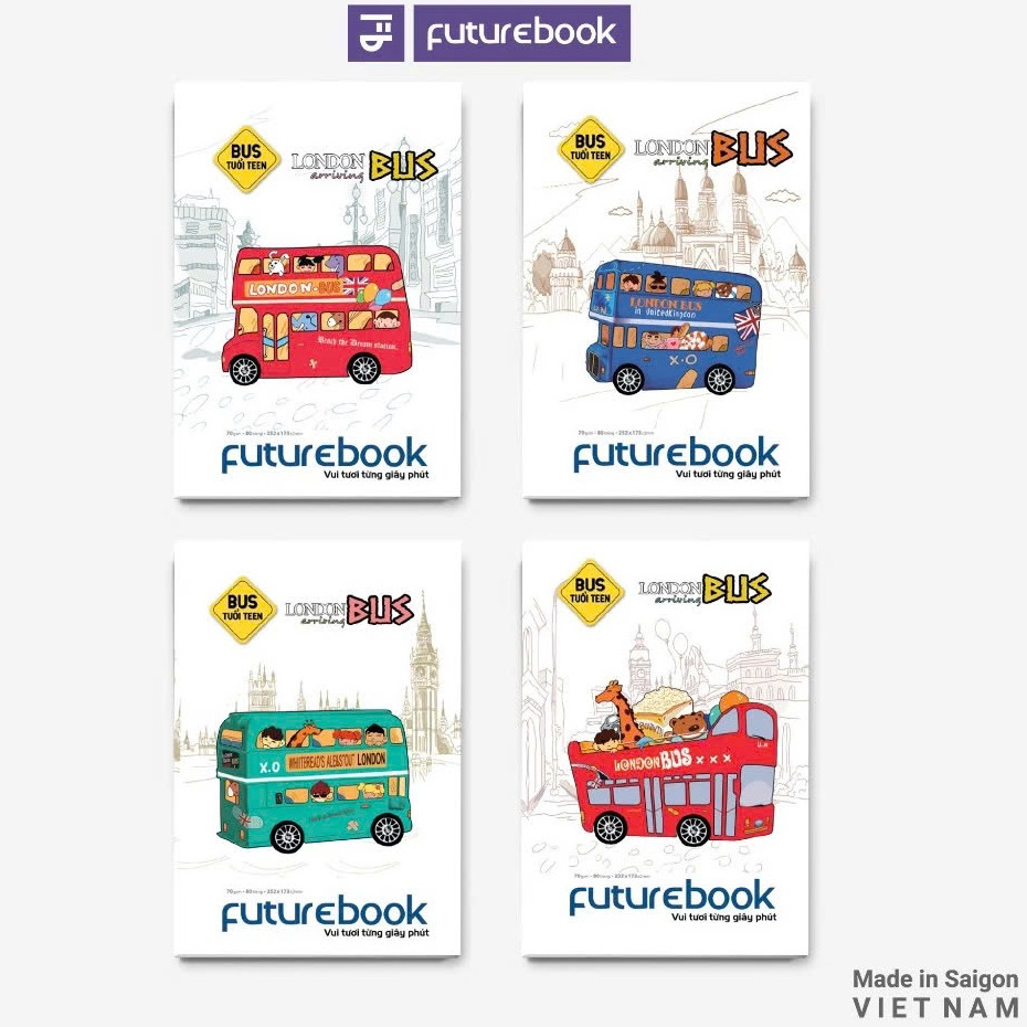 TẬP SINH VIÊN FUTUREBOOK TEEN BUS - VỞ SINH VIÊN KẺ NGANG (200 TRANG/70GSM)