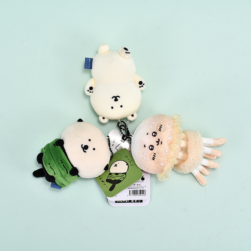 Nagano Plush Keychain – Self-Deprecating Bear Aquarium Osaka Limited Series (Sea Otter / Octopus / J
