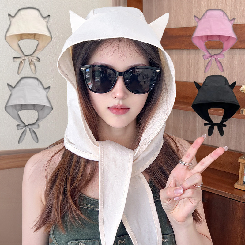 Mũ Dễ Thương Tai Mèo, Thời Trang Thoáng Khí Chống Nắng, Trang Sức đầu đi Biển Dành Cho Phụ Nữ