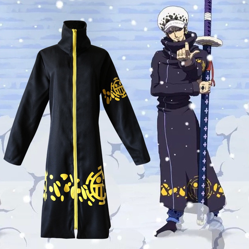 Áo khoác cosplay Trafalgar Law từ One Piece - Perfect cho lễ hội Halloween & Giáng sinh