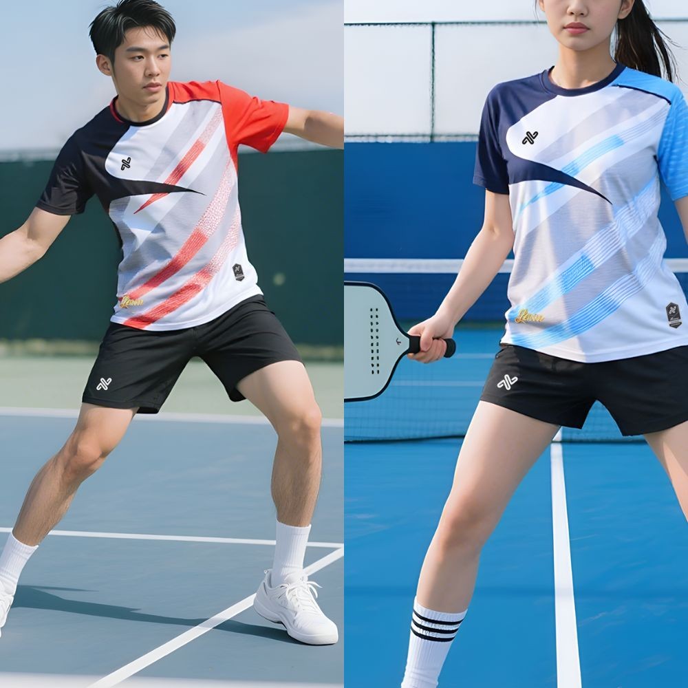 Quần Áo PICKLEBALL,Cầu Lông Nam Nữ Trong Nhà, Ngoài trời – Năng Động & Đột Phá - Vải thoáng mát, thấm hút mồ hôi tốt